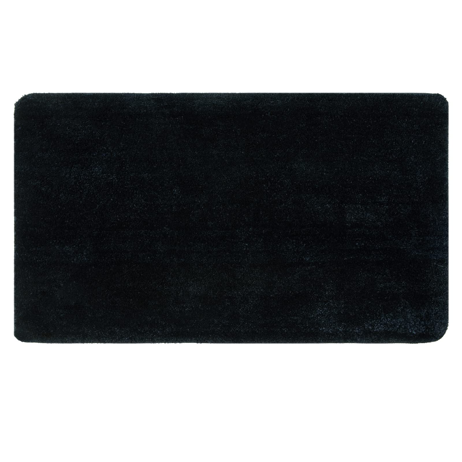 MIULEE Bathroom Rug Entrance Mat Shower Mat Non-Slip Tabis Absorbent Soft Microfibre Toilet Bath Tub Outlet Kitchen Living Room Bedroom Black 70 x 120 cm