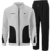 UOUA Mens Tracksuits 2 Piece Set Long Sleeve Sweatsuit Outfits Workout Jogging Suits