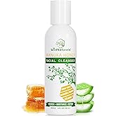 Wild Naturals Gentle Manuka Honey Face Wash - Eczema Facial Cleanser with Aloe Vera Extract, Hydrating & Soothing for Dry, Sensitive Skin - Repairs & Nourishes Irritated & Damaged Skin