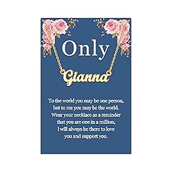 SANNYRA Gianna Name Necklace Personalized 18K Real