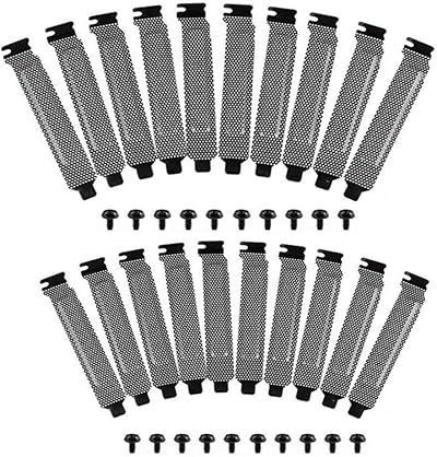 Bumdenuu 20 PC PCI Slot Cover Black Steel Dust Filter Closure Plates Ventilated