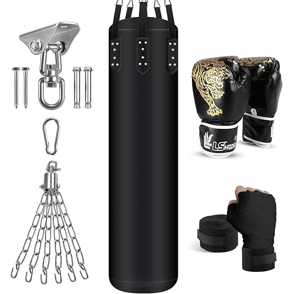 4ft punch bag set