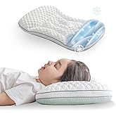 Reidio Toddler Pillows Double Sided Cooling Fabric & Breathable Mesh Kids Pillow Dual Heights Toddler Ergonomic Design Advanced Hose Filler Machine Washable (Rose, H1)