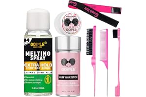 WOZUTUNT Lace Melting Spray - Glue-Less Hair Adhesive for Wigs & Extensions, Extra Hold Natural Forming Wax Stick