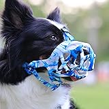 Dog Muzzle, Printed Basket Muzzle for Small Medium