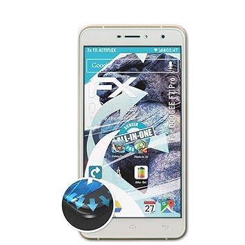 atFolix Schutzfolie passend für DOOGEE F7 Pro Folie, ultraklare und Flexible FX Displayschutzfolie (3X)