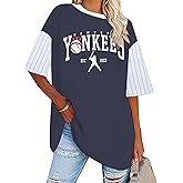 Game Day Shirt Baseball Shirts Women Oversized Baseball Team Graphic Tshirt Baseball Fan Shirt Casual Short Sleeve Tee Tops