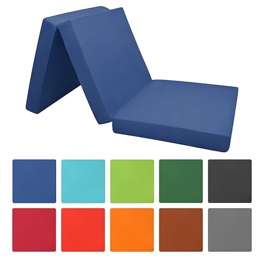 title=Beautissu Materassino campeggio futon pieghevole ospiti Campix- 60x190cm-