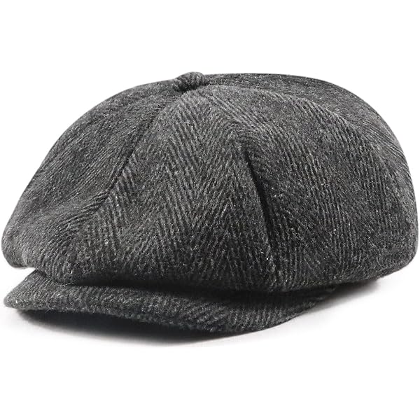 besbomig Piatto Berretto da Uomo Newsboy Flat cap - in Tweed Invernale