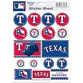 MLB Texas Rangers Vinyl Sticker Sheet, 5" x 7"