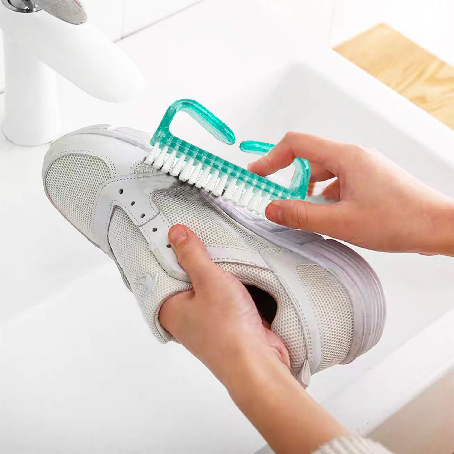 Nail Brush Fingernail Brush Cleaner Hand Scrub Cleaning Brush for Toes Shower (Four Colors) : Beauty
