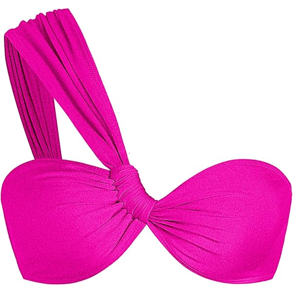 Haut De Bikini Victoria's Secret - Bandeau/Halter Rose Orange ColorBlock - Taille 34C - Neuf