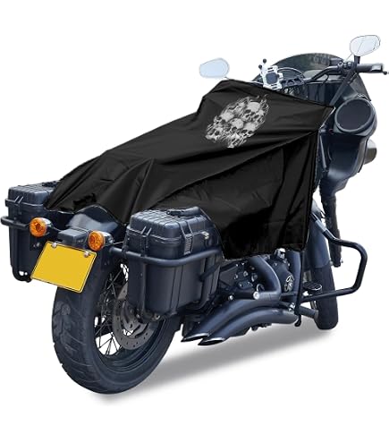 YDLMT Nylon Black Motorcycle Waterproof Seat Rain Cover With Driver Backrest for Harley Touring Street Glide Road King Electra Road CVO FLTR FLHR FLHT FLHX : Automotive