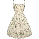 Scarlet Darkness Women Corset Floral Dress Spaghetti Strap Mini Sundress for Teens
