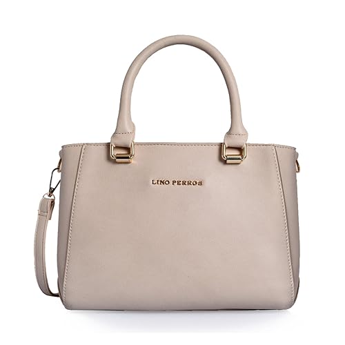 lino perros beige handbag