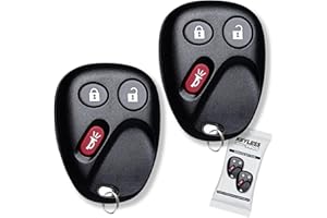 KeylessPros 3-Button Replacement Key Fob Keyless Entry Remote, fits Chevy Suburban Tahoe Avalanche Silverado, GMC Sierra Yukon, Cadillac Escalade, 21997127, LHJ011 (2-Pack)