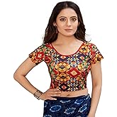 Stylesindia Women's Stretchable Digital Printed Designer Blouse | Vibrant Ethnic Saree Blouse | Choli for Wedding & Festive