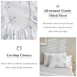 VClife Floral Sheet Sets 4 Piece California King