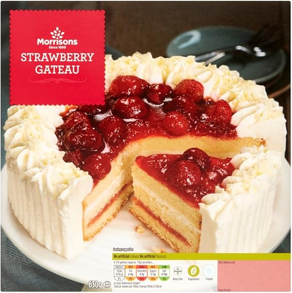 Morrisons Strawberry Gateau, 630g (Frozen) Amazon.co.uk Grocery