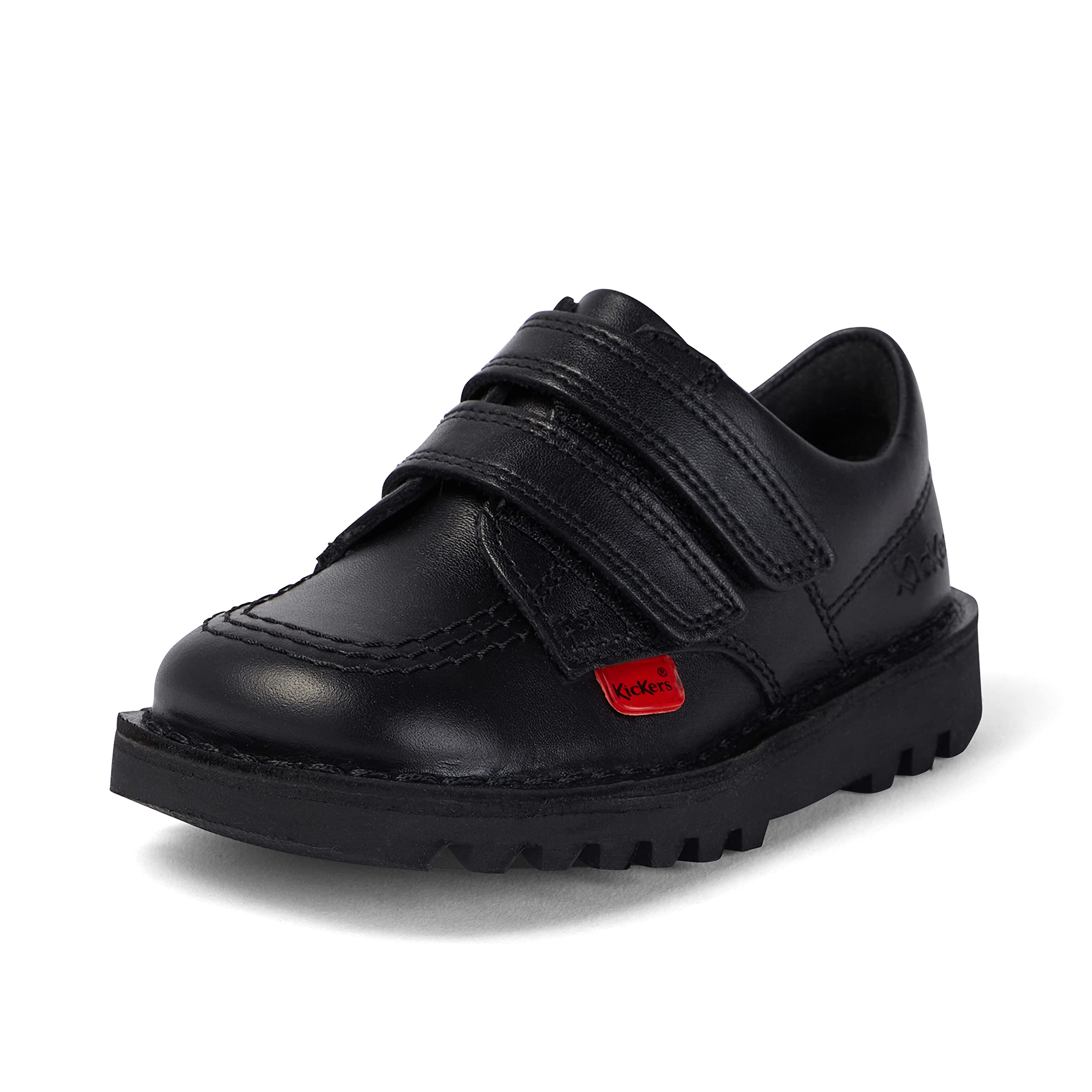 Kickers Kick Lo Velcro Toddlers i Core Black Leather Shoes, EU 30