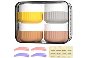 4 Pcs Travel Containers for Toiletries,1.06oz/30 ml Small Silicone Cream Jar,with Lid Mini Lotion Jar,Refillable Travel Cosme