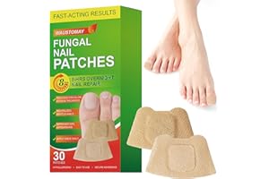 WAUSTOMAY Toenail Fungus Treatment, Fungal Nail Patches, 30 Patches Nighttime Nail Repair For Damaged, Discolored Nails