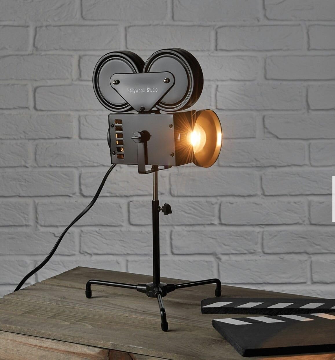 movie camera desk lamp