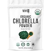 Organic Chlorella Powder, 22 oz, Raw, Premium Superfood Rich in Vegan Protein & Chlorophyll, Non-GMO, Vegan-Friendly Supplement, 312 Servings