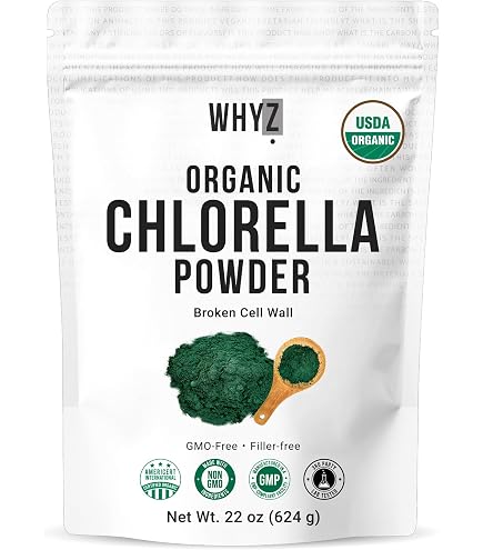 Chlorella Bio En Polvo 1 Kg - Algas Crudas Veganas - Pack Ahorro 2x500g