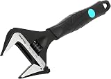 DURATECH 8-Inch Adjustable Wrench Wide Jaw 41 mm Cr-V Steel Black Oxide view 1