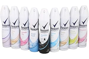 Rexona Body Spray (9X 200 ml/6.67 oz, Mix within the available kinds)