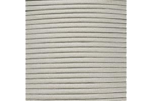 PARACORD PLANET 10 20 25 50 100 Foot Hanks and 250 1000 Foot Spools of Parachute 550 Cord Type III 7 Strand Paracord (Silver 100 Feet)