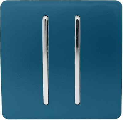 Trendi Switch Midnight Blue 2 Gang 2 Way 240V Screwless Front Plate 10A