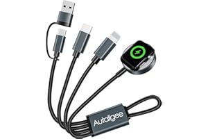 Short 8inch Travel Essentials for Apple Watch Charger,3 in 2 USB C Cable for Multi Charging Cable Cord,Vacation Camping RV Es