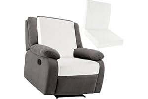 BALAPET Supportive Lumbar Support Pillow for Recliner, Memory Foam 4" Thickness Recliner Cushions Chairs Seat Cushion Mat for Elderly Rest and Back Support（21.5" Backrest Height, Cream White）