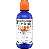 Therabreath Healthy Gums oral Rinse - Clean Mint | zinc & Tea Tree Oil To Neutralize Bacteria & Restore Gum tissue | Certifie