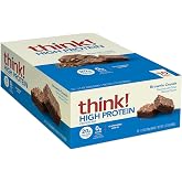 Think! High Protein Bar, Brownie Crunch, 10 Count | 20g Protein Per Bar, Gluten Free with Whey Protein Isolate, 1g Sugar, Ready-to-Eat, Convenient Muscle Support &amp; Recovery