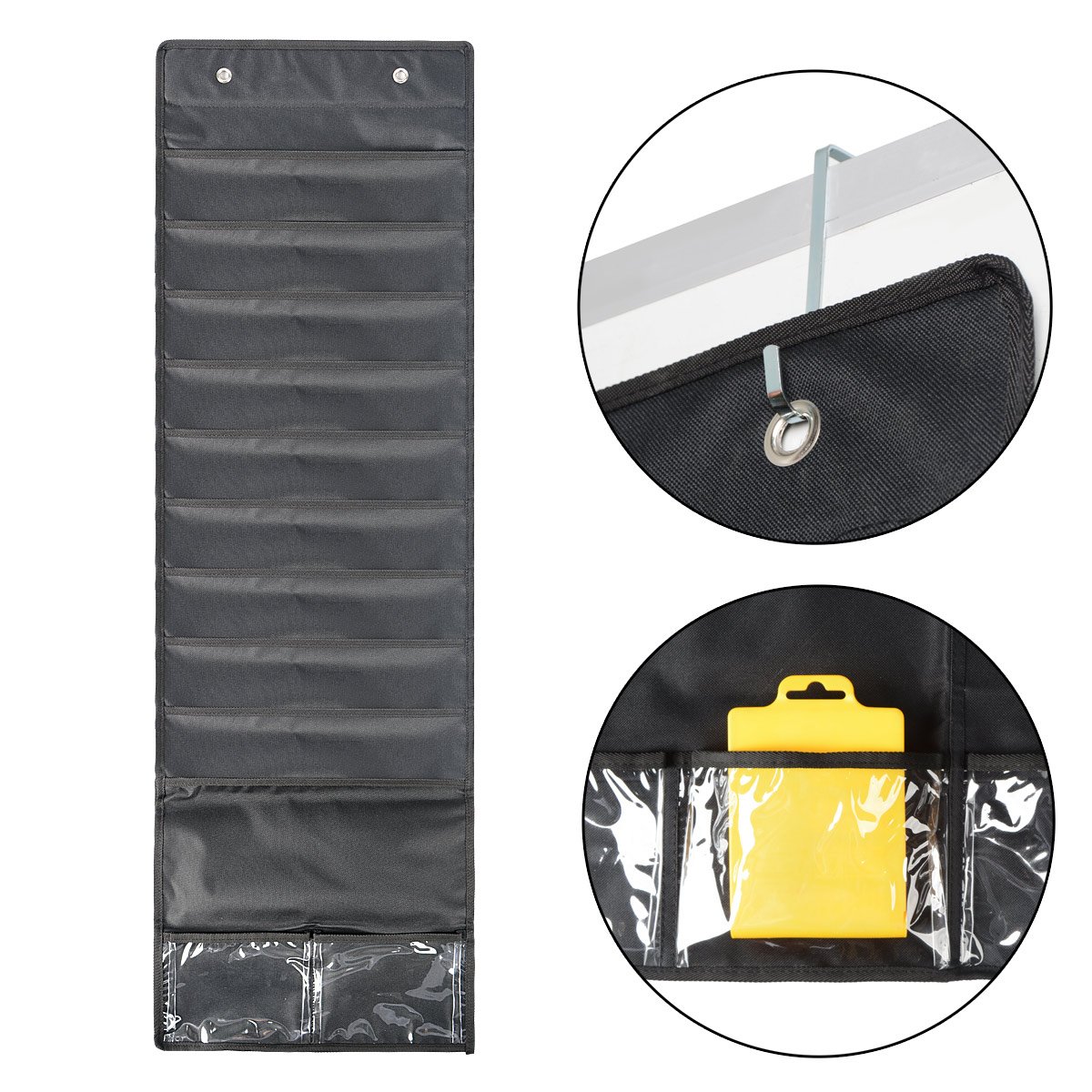 Hanging File Organizer, Wall Mount Folder Holder, Penck Over the Door