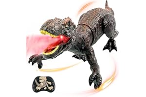 TALGIC Remote Control Dinosaur for Boys 4-7, Robot Dinosaur Toys for Kids 5-7, rc Dinosaur with Realistic Legs & Spray Stream,Remote Dinosaur Toys for Kids3 4 5 6 9 Year Old boy Birthday Gift (Red)