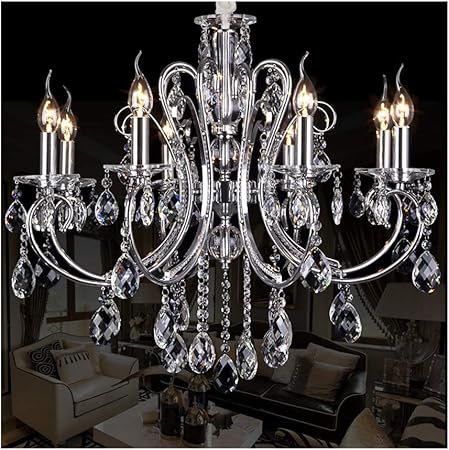 DSADDSD ZPZ-Iluminación Araña de Cristal de Lujo Europeo Vela E14