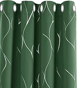 Deconovo Window Treatment Eyelet Room Darkening Curtains Silver Wave Foil