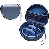 Headphone Case Compatible with Beats Studio Pro/Solo 4 / Studio 3 / Solo 3 / Picun B8 / BERIBES/JLab JBuds Lux ANC Wireless Bluetooth Noise Cancelling Headphones（Outer Blue+Inner Blue）