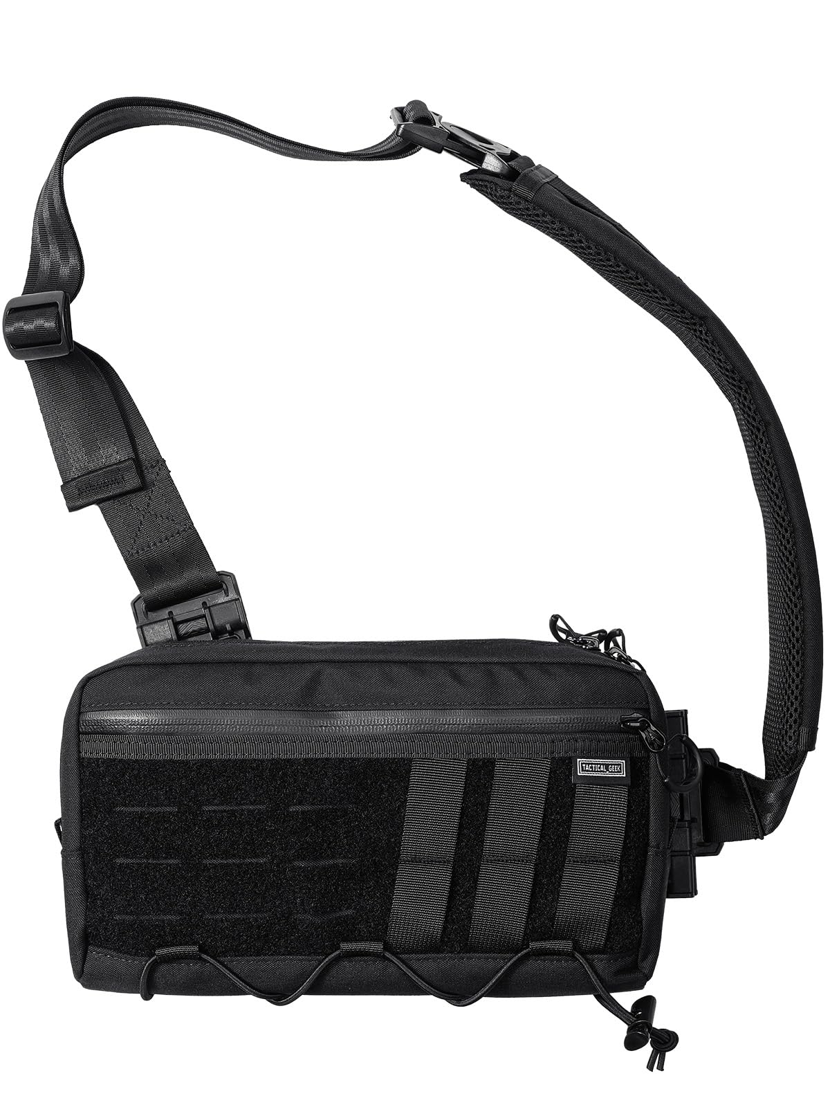 TACTICAL_GEEK Cache L3 EDC Sling Bag, Lightweight Nylon Shoulder Daypack, Crossbody Bag, Hiking Ambidextrous Strap, Travel Hiking Concealed Carry, Chest Backpack Casual Shoulder for Daily, Black — image 1