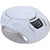 Proscan Elite Portable CD Boombox with AM/FM Radio - White