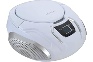 SYLVANIA Proscan Elite Portable CD Boombox with AM/FM Radio - White
