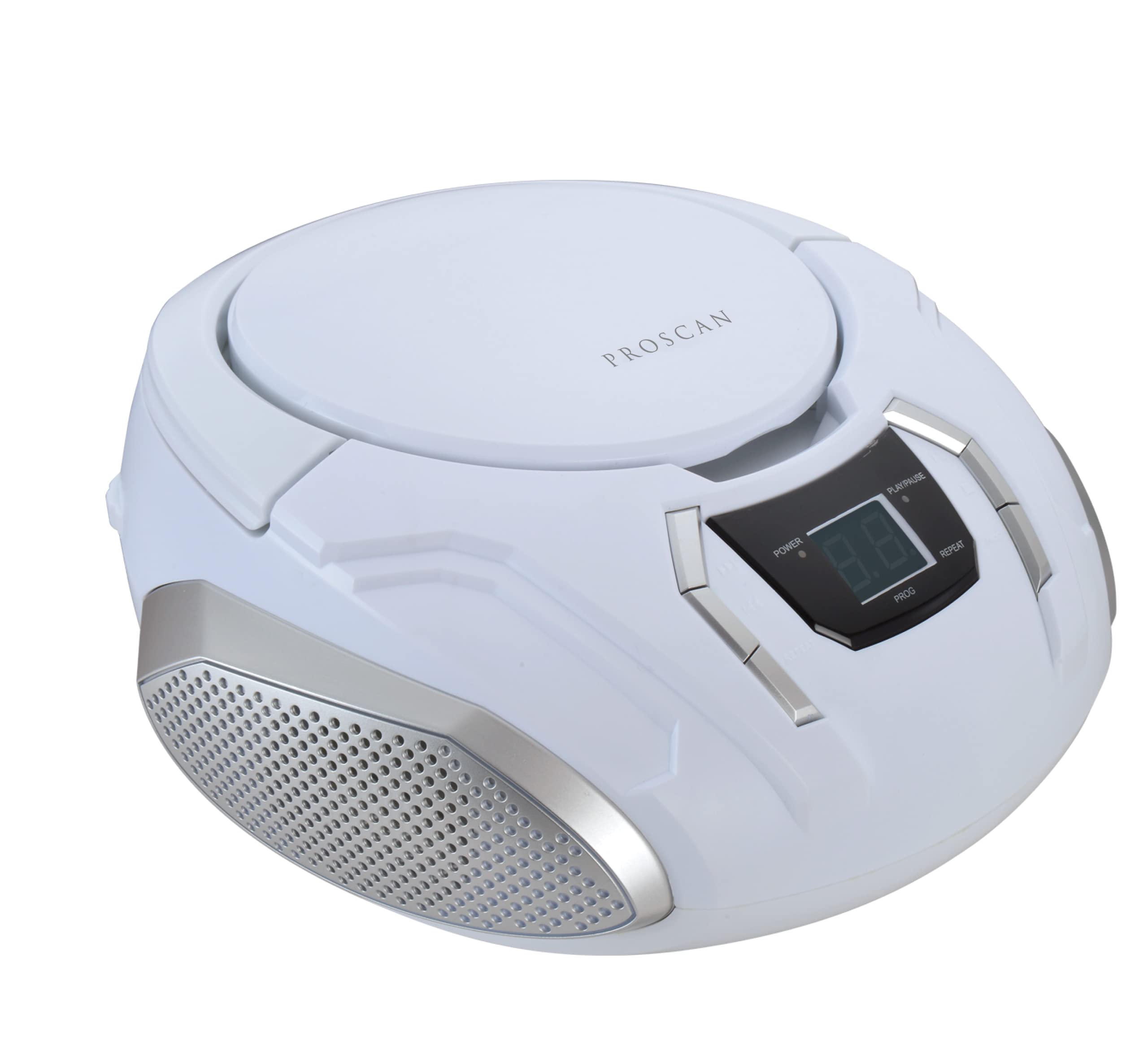 Photo 1 of Proscan Elite Portable CD Boombox with AM/FM Radio - White
