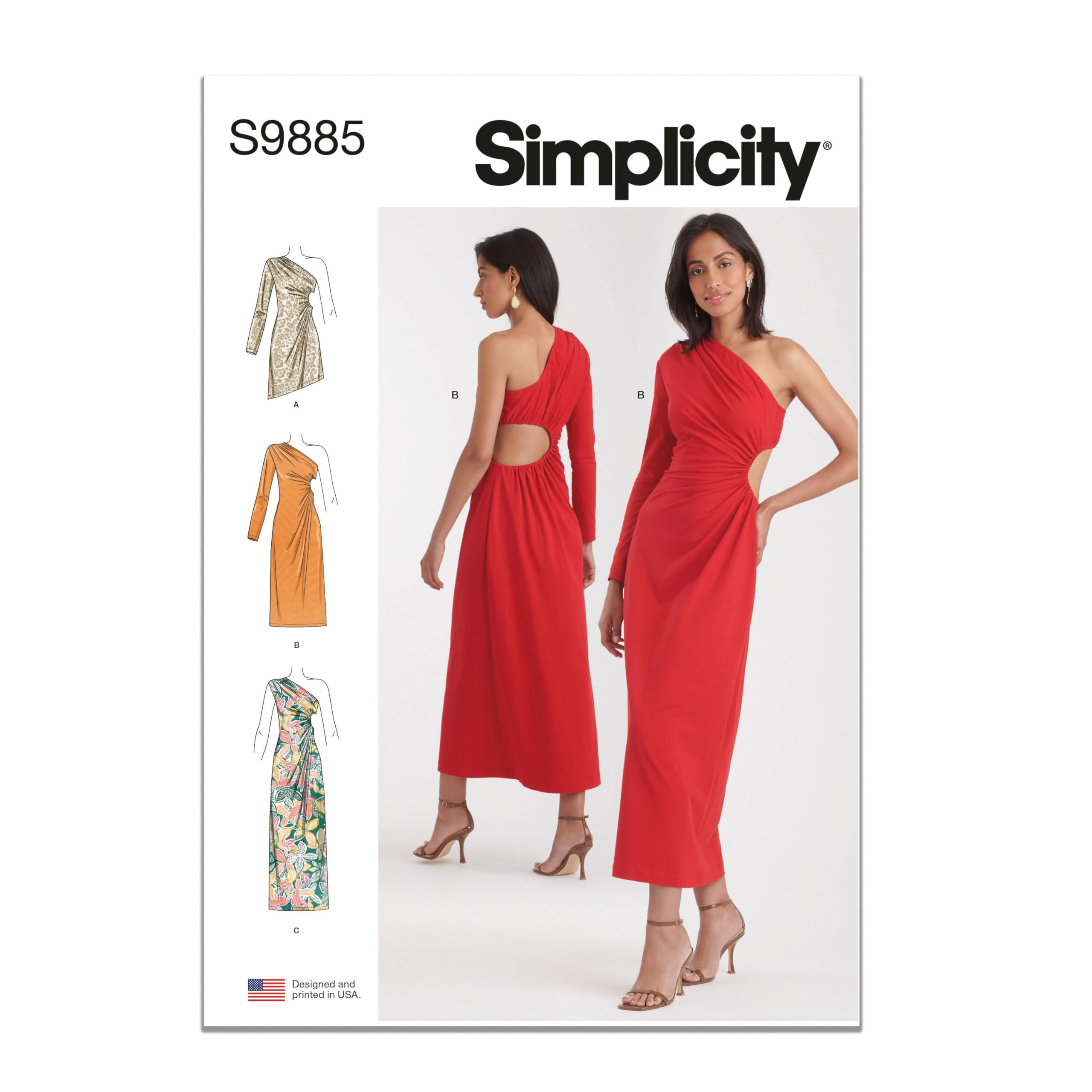 SIMPLICITY SS9885Y5 Misses' Knit Dress in Three Lengths Y5 (18-20-22-24-26)