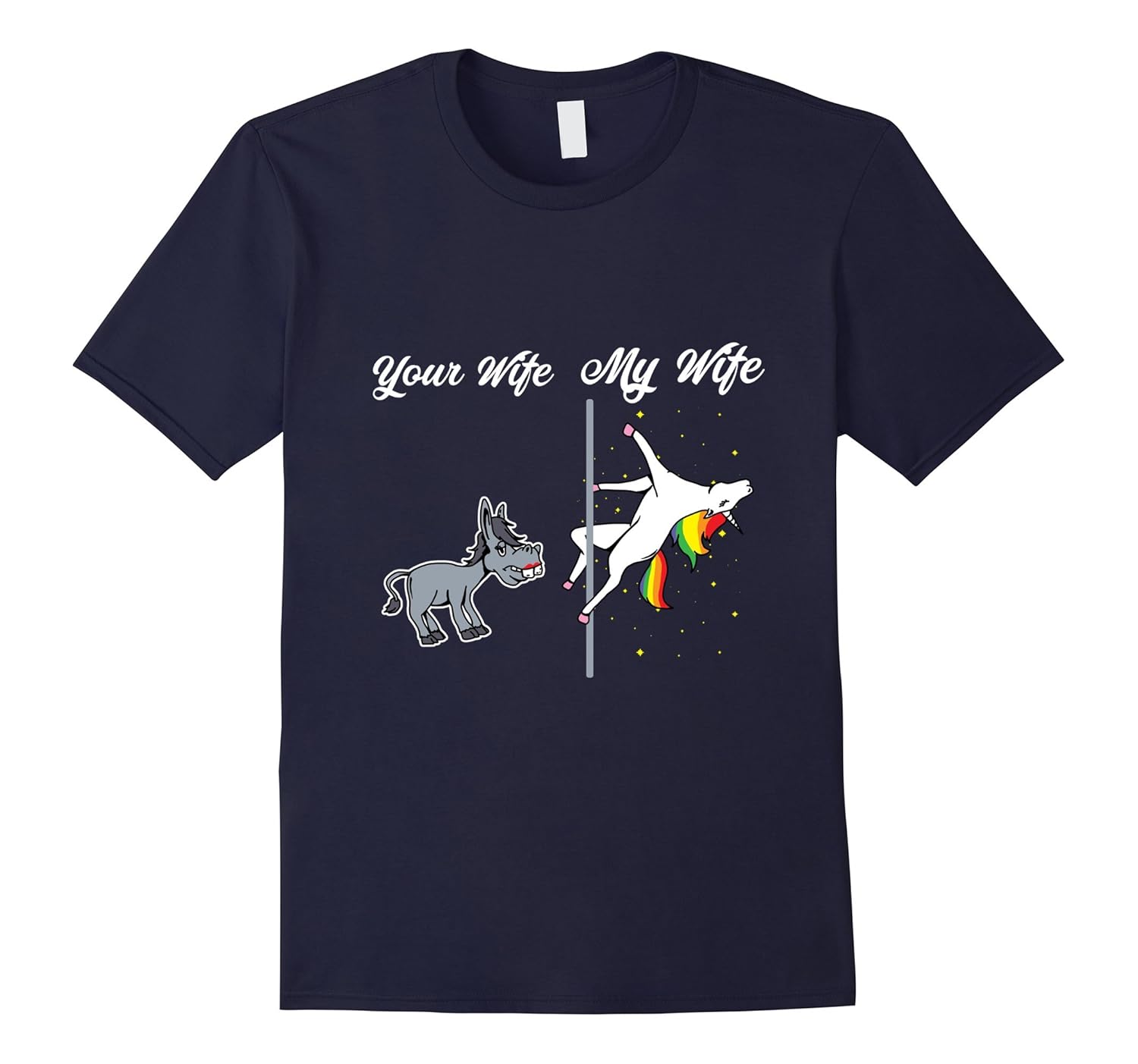 Mens Your Wife My Wife Unicorn Shirt Gift for Husband-ANZ