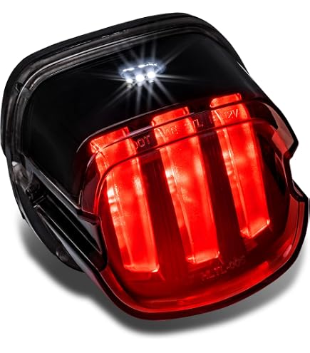 Remaiw 22-LED Smoke Tail Brake Light For Harley Touring, Sportster, Dyna – Laydown Style, Not DOT Approved