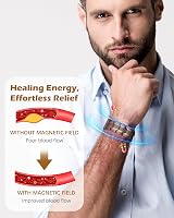 Jeracol 99% Pure Copper Magnetic Bracelet Men 57 Magnets Gift Box Sizing view 4
